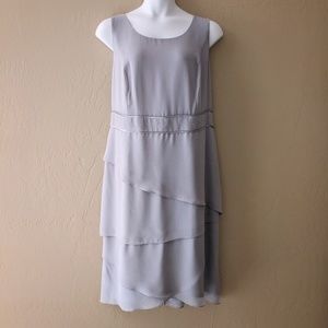 Maya Brooke Dusty Blue Crepe Sleeveless Dress 22W